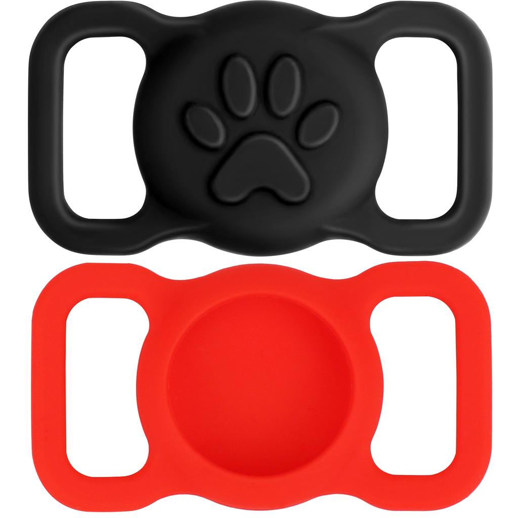 2 Pack Waterproof Silicone Holder Case For Airtag For Dogs And Cats - Scratch-Resistant, Anti-Lost GPS Tracker For Airtag