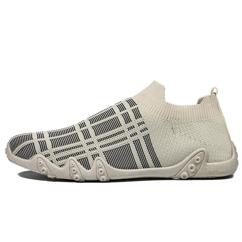 

Men s shoes one-pedal flying woven surface men s casual shoes spring and summer flying woven surface flat heel shoes 44