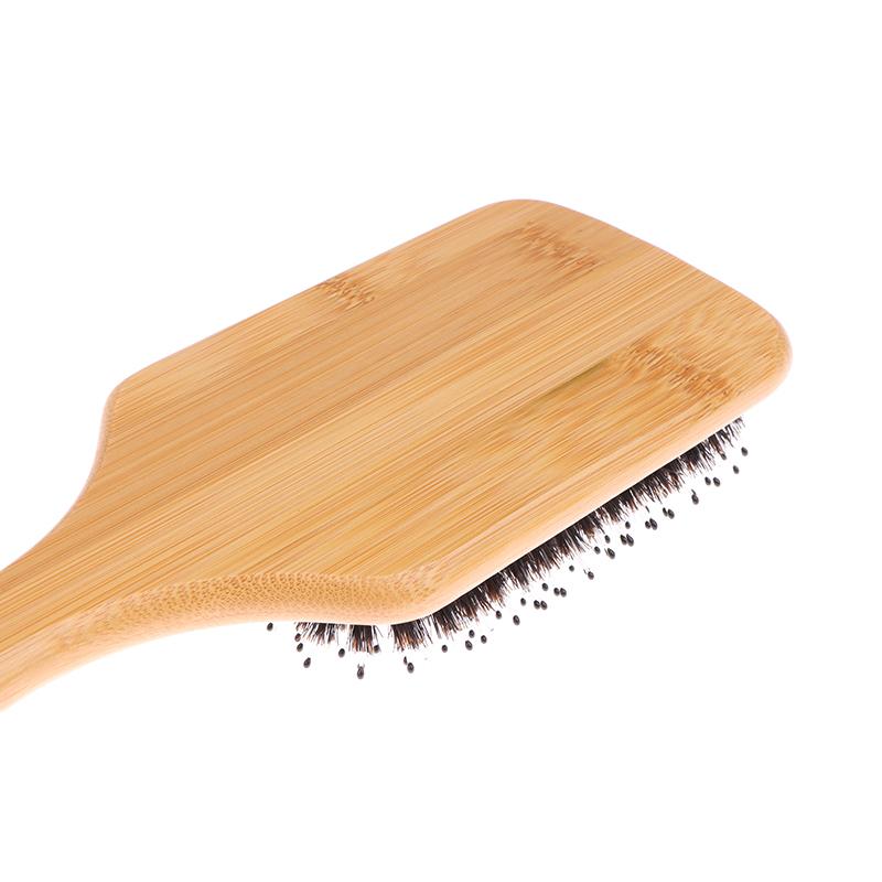 Brosse à cheveux en poils de sanglier pour femmes, brosse à cheveux en bois et bambou, brosse professionnelle pour cuir chevelu bouclé, peigne pour soins de beauté des cheveux, outils de salon