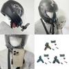 6 Piece Motorcycle Helmets Chin Mount Kit with Long Thumb Screw for Action Cameras and Smartphones