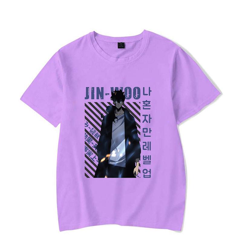 New Solo Leveling Sung Jin Woo Printing T Shirt Men Women T-Shirt Harajuku T-shirt Unisex Fashion Summer Tops