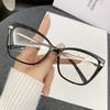 Fashion Cat Eye Glasses Gradient Color Retro Anti Blue Light Glasses Optical Eyeglasses Butterfly Frame Computer Eye Glasses