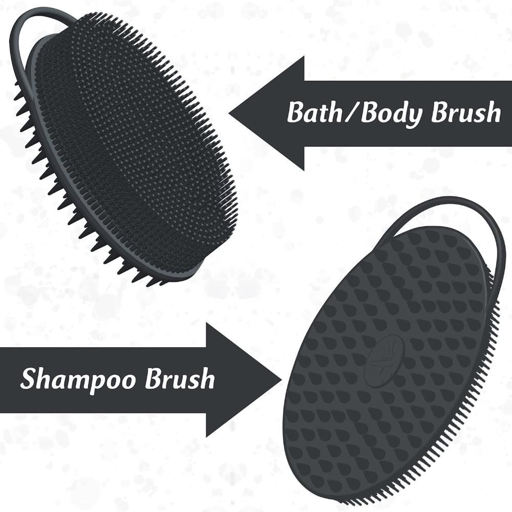 Soft Silicone Brush Wash Bath Shower Exfoliating Skin Fit For Baby Adult Bath Shampoo Head Massage Brush Supplies Siliconebrush XYZ