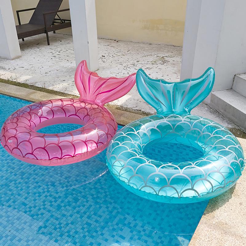 Adult Mermaid Tail Inflatable Float Chair - Swim Ring Lifebuoy Raft