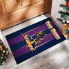 Melbourne Storm Crystal Velvet Rug, Custom Name Text Personalized Non‑Slip Floor Mat for Home Decor Gift