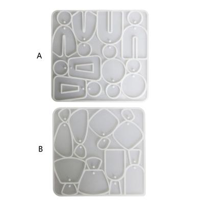Multipurpose Earrings Resin Molds Pendant Eardrops Silicone Moulds for DIY Epoxy Resin Ornament Friend Lover Gifts
