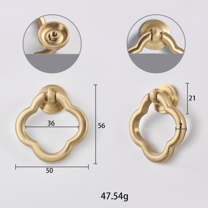 

1pc Brass drawer handle gold retro cabinet wine cabinet shoe cabinet pendant handle wardrobe door handle золотистий