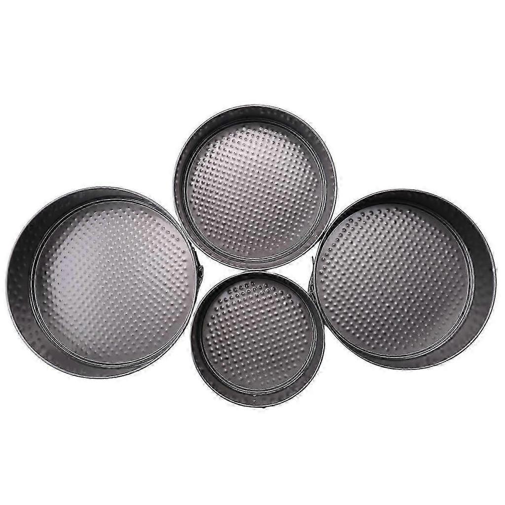 4Pcs/Set Cake Pan for Baking Removable Bottom Non-Stick Springform Cheesecake Pan Leakproof Round C
