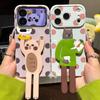 Catching Fish Kitten Applies To Apple 17promax Mobile Phone Case Iphone16 Creative Bracket 15 Cute 14 Cartoon Woman