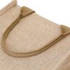 Fashion Large Capacity Linen Tote Bag Ribbon Bow Eco-friendly Bag Shoulder Bag Vintage Jute Women Linen Bag For Women and Girls