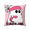 Halloween Pink Super Soft Digital Printing Short Plush Pillow Covers Decorative For Car Sofa Office Cushion Cover Home Goods