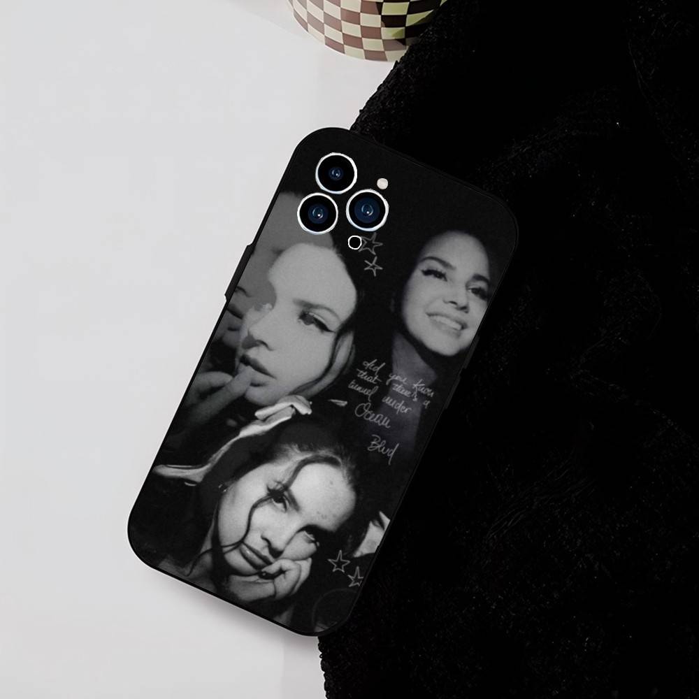 Singer L-LanaS D-Del R-Rey Phone Case Cool Black Silicone Soft For IPhone 16 15 14 13 12 11 X XR Plus Pro Max Plus