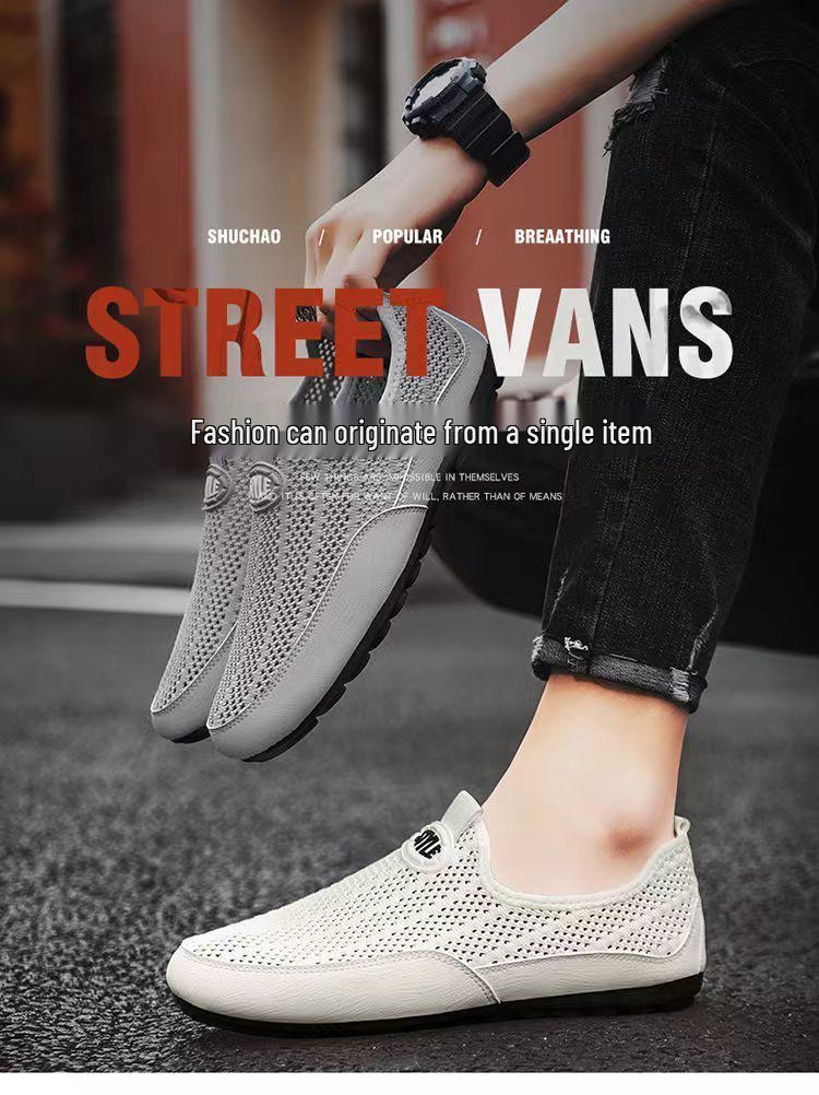 Men's Breathable Mesh Slip-On Casual Driving Shoes