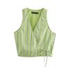 Fashion Style 2024 Summer New Arrival Women's Clothing V Neck Sleeveless Effect Stripes Vest High Waist Pants 2010732