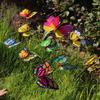 10pcs 3D Butterfly Garden Decorative Stakes Elegant Realistic Decorative Display Office Home Decor DIY Crafts Garden Accessories