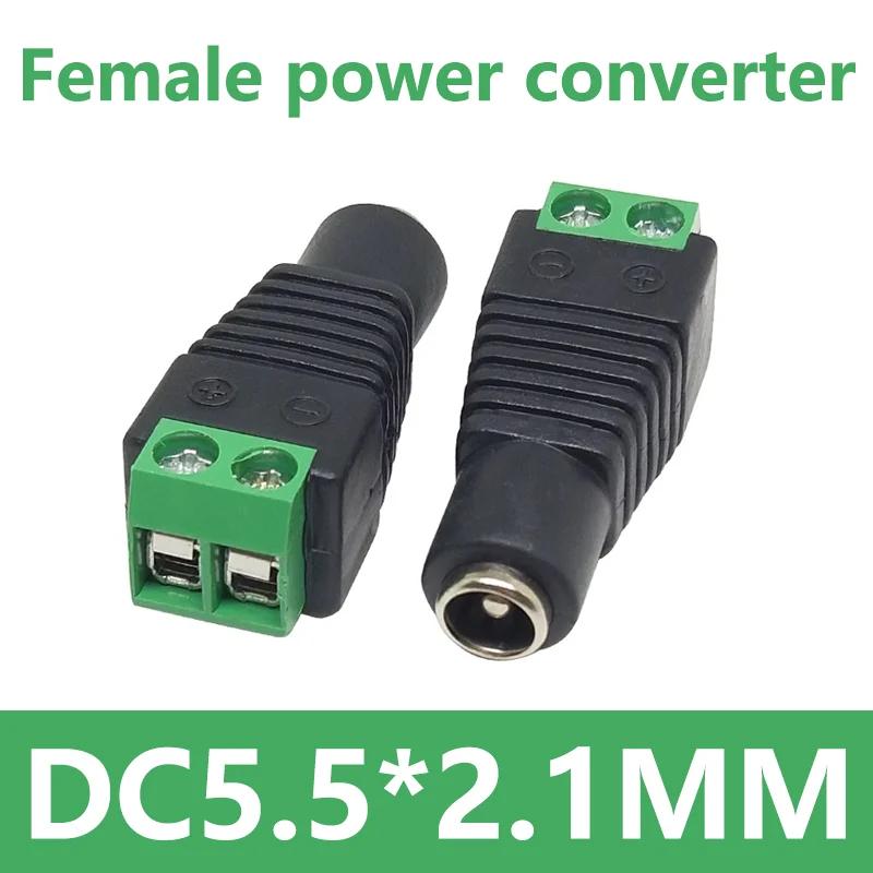 5PCS 12V DC Power Connector Plug Jack 2.1mmx5.5mm Adapter Male Female Socket Barrel for CCTV Camera LED Strip Supply Terminal