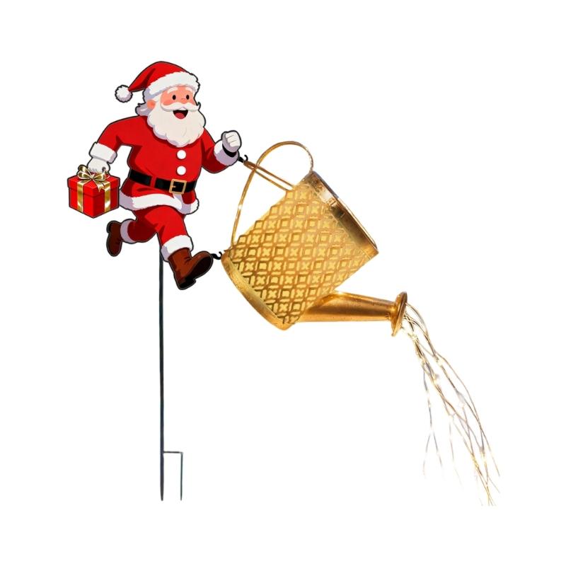 Solar Powered Christmas Kettle Light Outdoor Garden Decoration With Automatic Charging Weather Resistant Festival Atmosphere