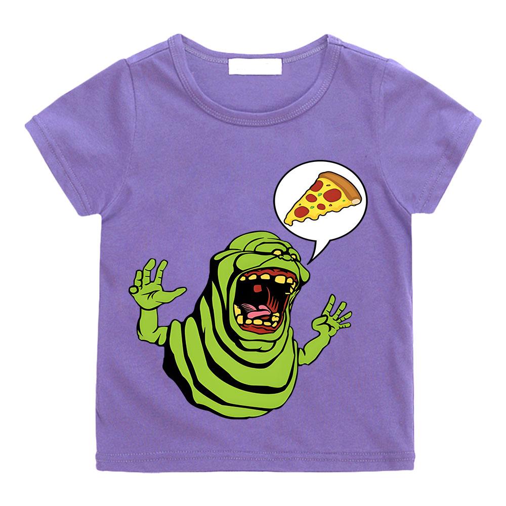 Ghostbusters Kawaii Baumwoll-T-Shirt mit Aufdruck für Kinder, Top, Street Fashion, grafische T-Shirts für Jungen/Mädchen, atmungsaktive Casual-T-Shirts