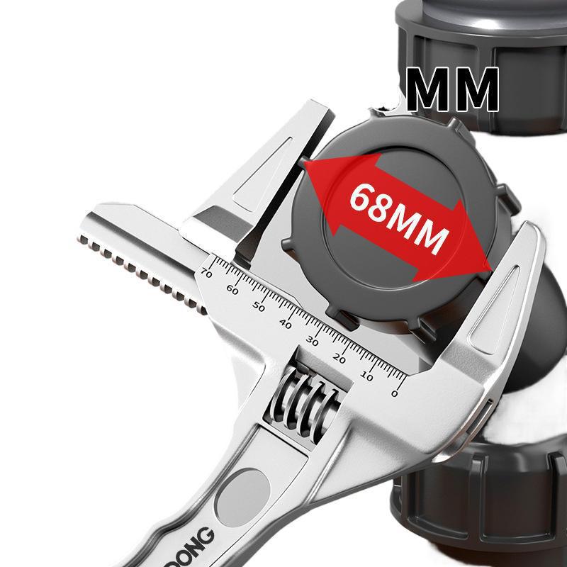 Adjustable Multi-Purpose Bathroom & Kitchen Wrench for Large Diameter Plumbing and Faucet Installation