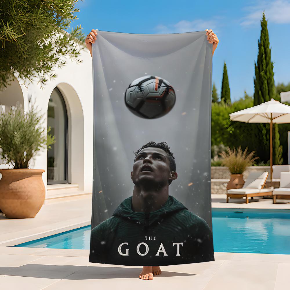 SportStar C-Cristiano R-Ronaldo Asciugamano Extra Large Asciugamano da Spiaggia Asciugatura Rapida Senza Sabbia Super Assorbente Leggero