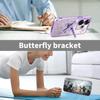 Case For Xiaomi Redmi 13 4G/5G/Note 13R 5G/Poco M6 4G/M6 Plus 5G Dragonfly Kickstand TPU Flowers Glitter Phone Cover
