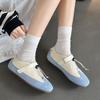 Spring and summer new leather ballet single shoes casual versatile fashion Velcro Mary Jane women's shoes