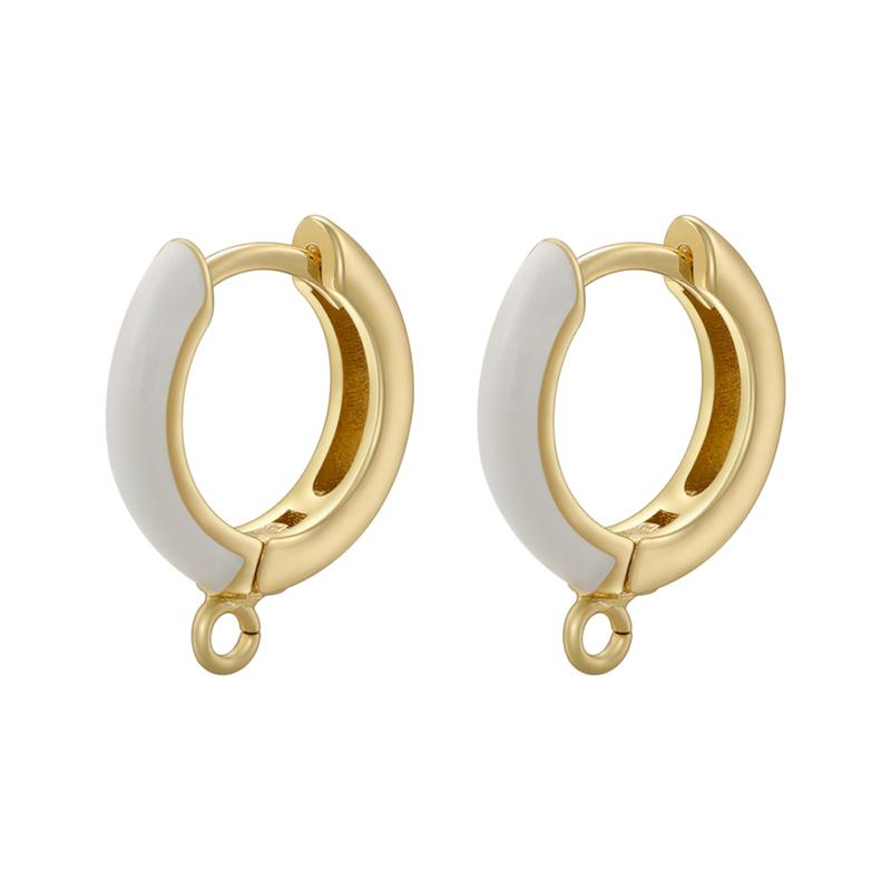 ZHUKOU enamel earrings hooks for Jewelry making 7 colors candy earrings clasp hook Jewelry accessories supplies VE1176