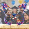 Butterfly Shaped Graduation Gift, Bohemian Style Acrylic Decorative Plaque & Statues, Unique Blue Graduation Cap Design, Home Party Decor, Ideal for