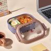 Bento-Box für Kinder, wiederverwendbar, lebensmittelecht, große Kapazität, Fächerbox, mit Wasser befüllbar, thermisch isolierte Lebensmittelbox aus Edelstahl, Lunchbox für das Homeoffice