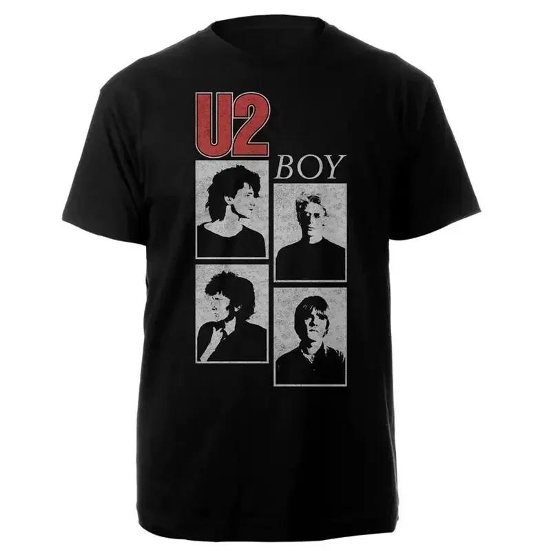 Vintage U2 Boy Band Heavy Cotton Black All Size Classic T Shirt Bl446