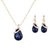 Light Crystal Rhinestone Necklace and Earrings Set , Geometric Design , Fashionable Commuting Style for Women