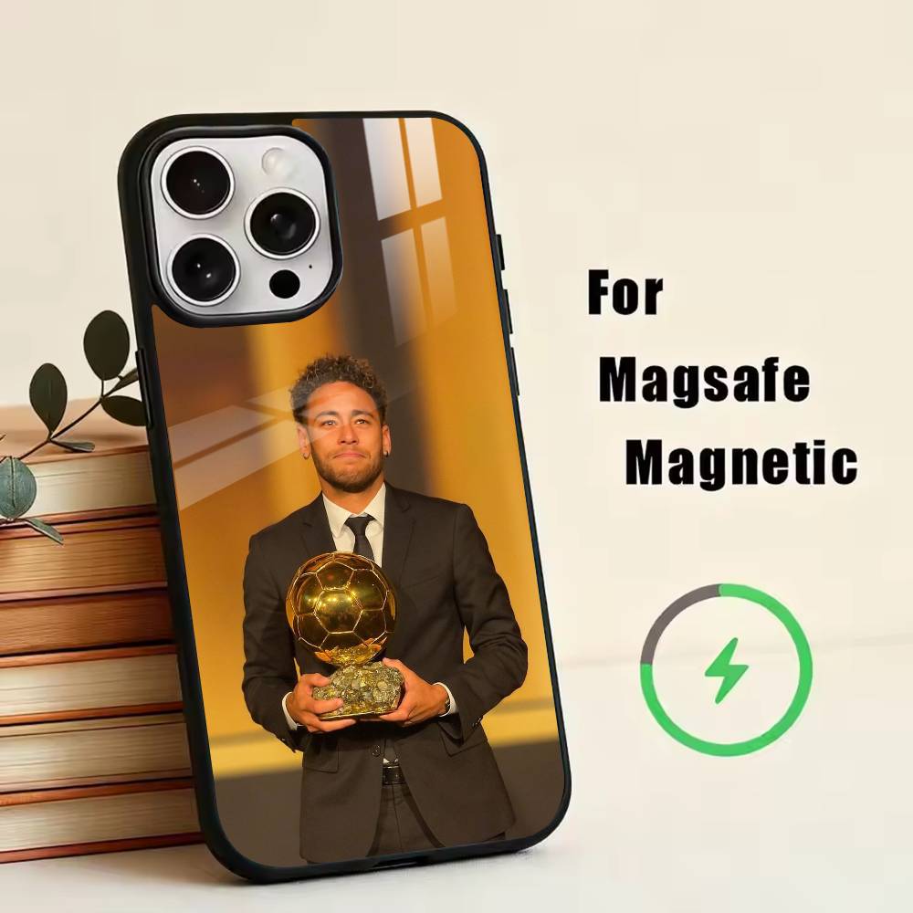 Чехол для телефона N-Neymar для iPhone17,16,15,14,13,12,11 Plus,Pro Магнитный с Magsafe Беспроводная зарядка iPhone12
