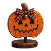 Autumn Atmosphere Interior Accents Halloween Wooden Tabletop Decor, Vintage Pumpkin Ghost Bat Figurines, Rustic Farmhouse Fall Party Indoor