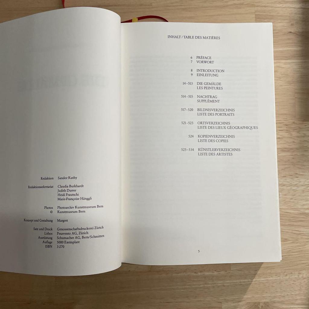 [USED] KUNSTMUSEUM BERN / DIE GEMÄLDE 1983