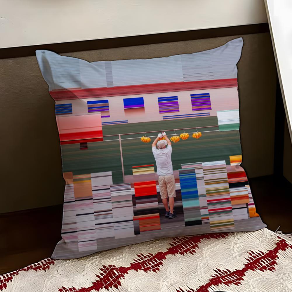 World Premium Printing Cushion Cover Reversible Soft Durable Pillow Cover Home Car MultiScene Use for Daily Comfort