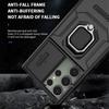 For Samsung Galaxy S24 Cover For S23 S24 Plus Ultra Case Lens Sliding Window Protector Armor Shockproof Holder Magnetic Bumper