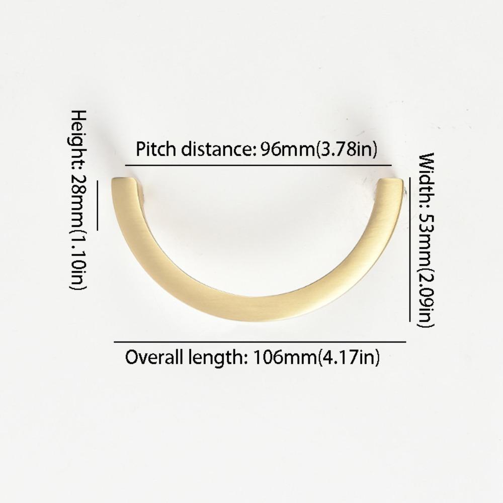 Golden Black Furniture Door Handle Semi-circular Wine Cabinet Handle Shoe Box Handle  Dresser