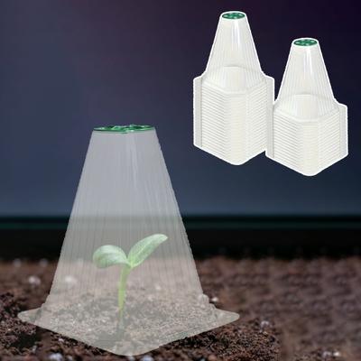 45950 Pcs Garden Cloche Clear Mini Greenhouse with Rotatable Vent Reusable Plant Protector
