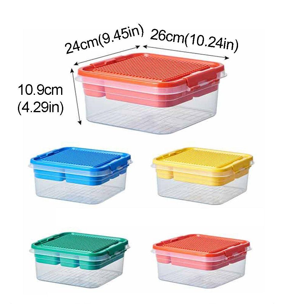 Stackable Building Blocks Storage Box Dustproof Particle Holder Sealed Storage Jars Household