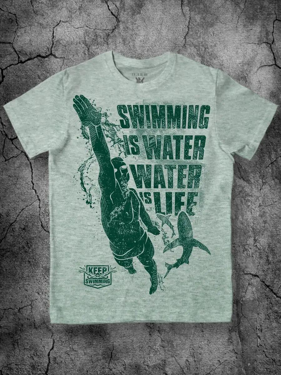 Oversized long print T‑shirt M