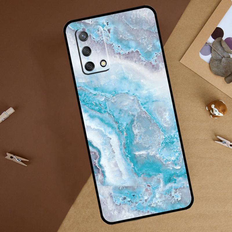 Agate Gem Crystals Marble Pattern For Oppo A18 A38 A58 A78 A98 A40 A60 A80 A74 A94 A54 A16 A76 A96 A15 A57S A17 A77 Phone Case