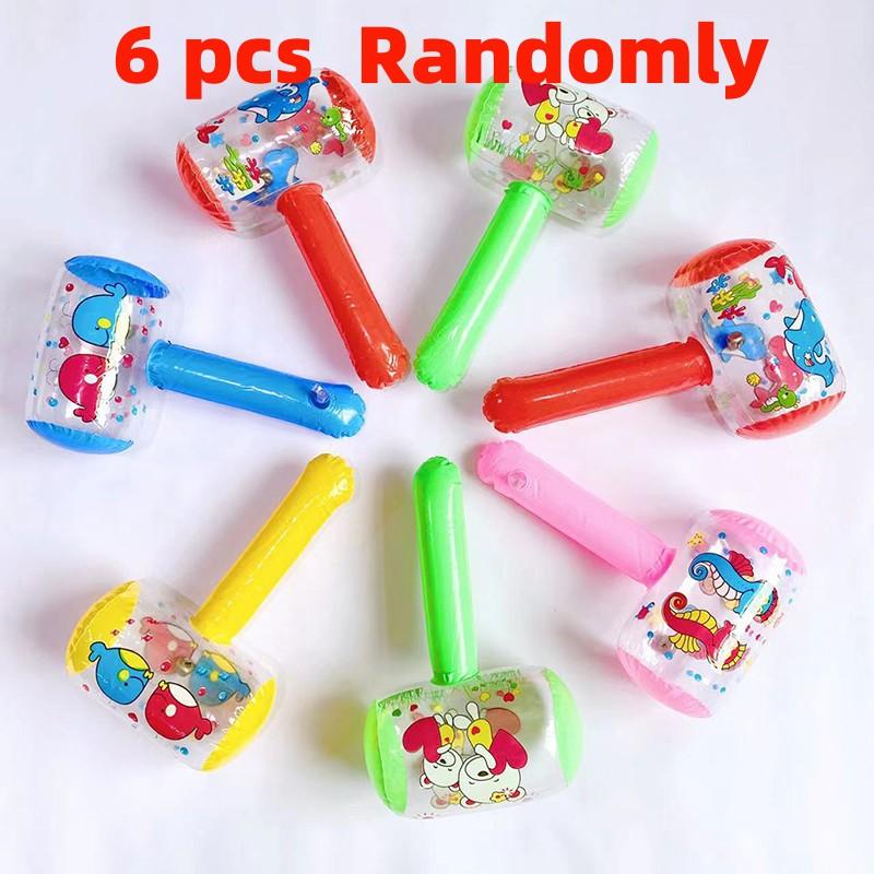 

6 шт. Случайный надувной молоток с колокольчиком Милый мультяшный надувной реквизит для вечеринок Надувные игрушки Бассейн Детские игрушки Детские игрушки