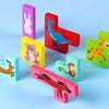 Printed Cute Animal 3D Wooden Puzzles Colorful Tangram Math Toys Pre-school Kids Intellectual Educational Children Toy