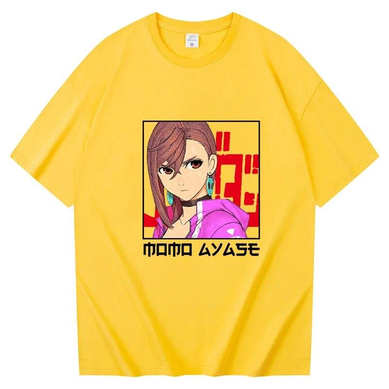 Dandadan Ayase Momo T-shirt DONNA Fantasy Kawaii/Carina T-shirt prevalenti 100% cotone T-shirt estive casual a maniche corte Cartone animato