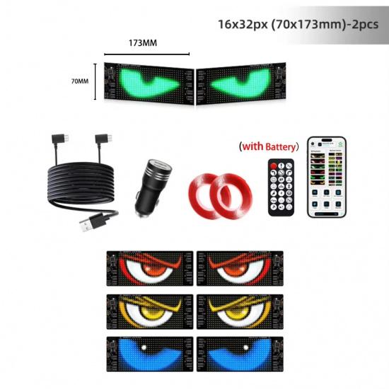 LED Devil Eye Light for Car Truck Windshield Animated LED Matrix Panel Sign Flexible Programmable Digital Display Light APP