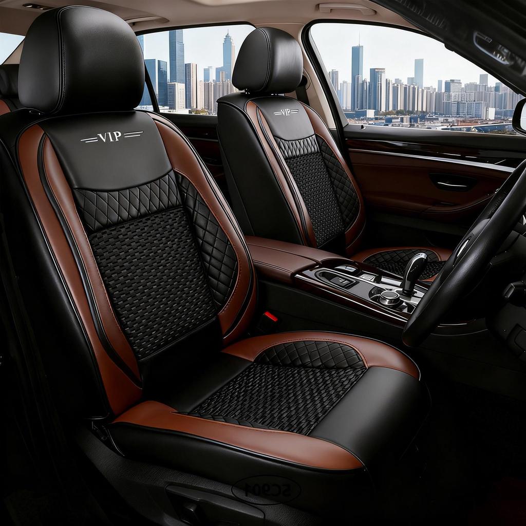 Breathable Ice Seat Cushion for Volkswagen Jetta, Sagitar, Bora, Golf, Magotan - Full Summer Coverage