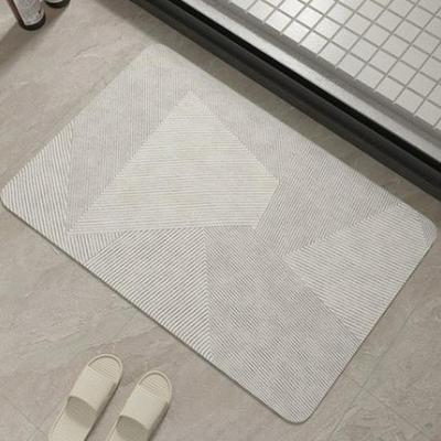 Non-slip Cream-style Diatom Mud Water-absorbing Bathroom Mat