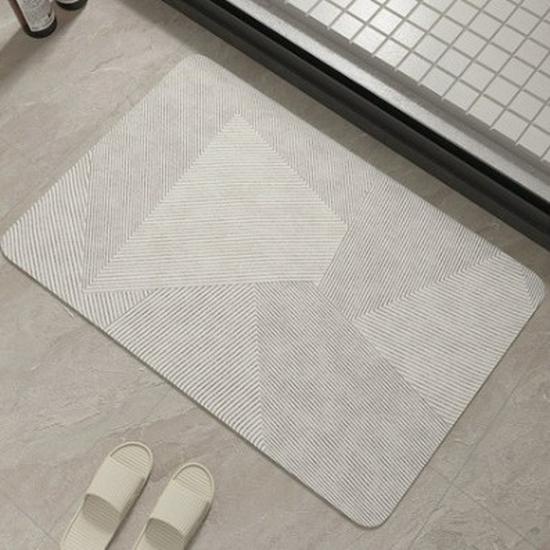 Non-slip Cream-style Diatom Mud Water-absorbing Bathroom Mat