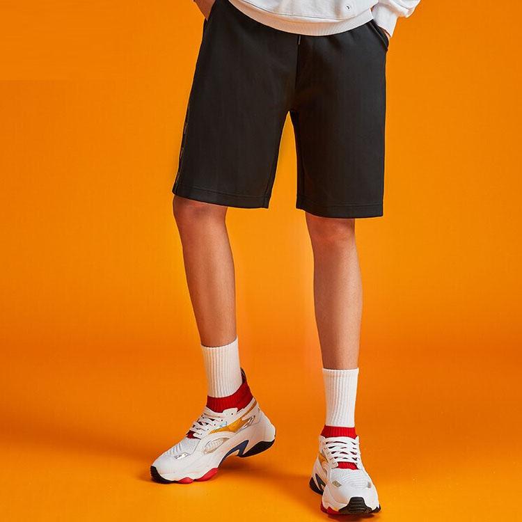 Li-Ning X Disney Mickey Mouse Mid-Waist Printed Sports Casual Shorts Men Bottoms Black AKSR531-5