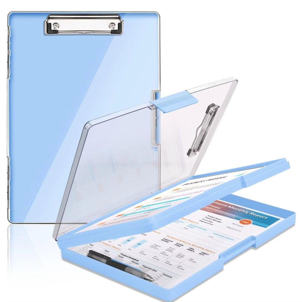 Side Opening Storage Clipboard Double-layer Clipboard Organizer Writing Board  Office Accessories